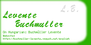 levente buchmuller business card